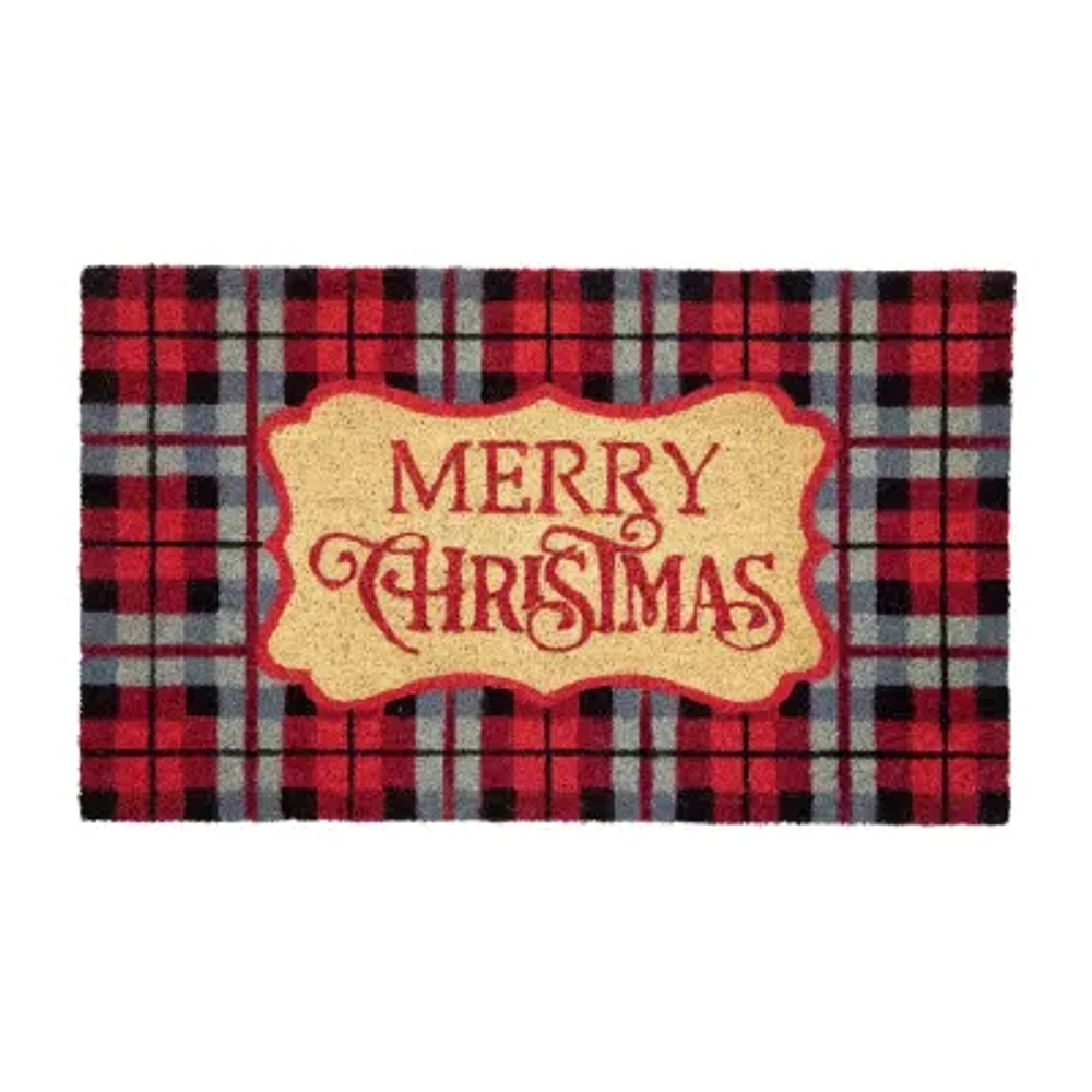 Northlight Red And Black Plaid Merry Indoor Rectangular Doormats