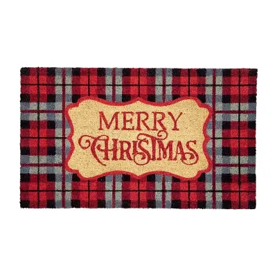 Northlight Red And Black Plaid Merry Indoor Rectangular Doormats