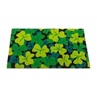 Northlight Coir Green Shamrock Outdoor Rectangular Doormats