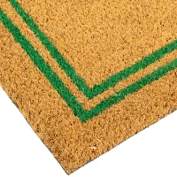 Northlight Natural Coir Shamrock Stripes Outdoor Rectangular Doormats