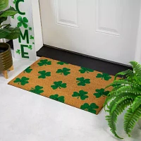 Northlight Natural Coir Shamrock Outdoor Rectangular Doormats