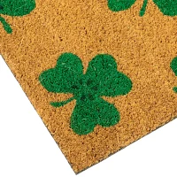 Northlight Natural Coir Shamrock Outdoor Rectangular Doormats