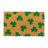 Northlight Natural Coir Shamrock Outdoor Rectangular Doormats