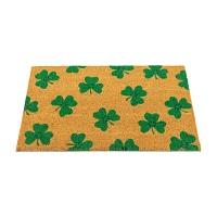 Northlight Natural Coir Shamrock Outdoor Rectangular Doormats