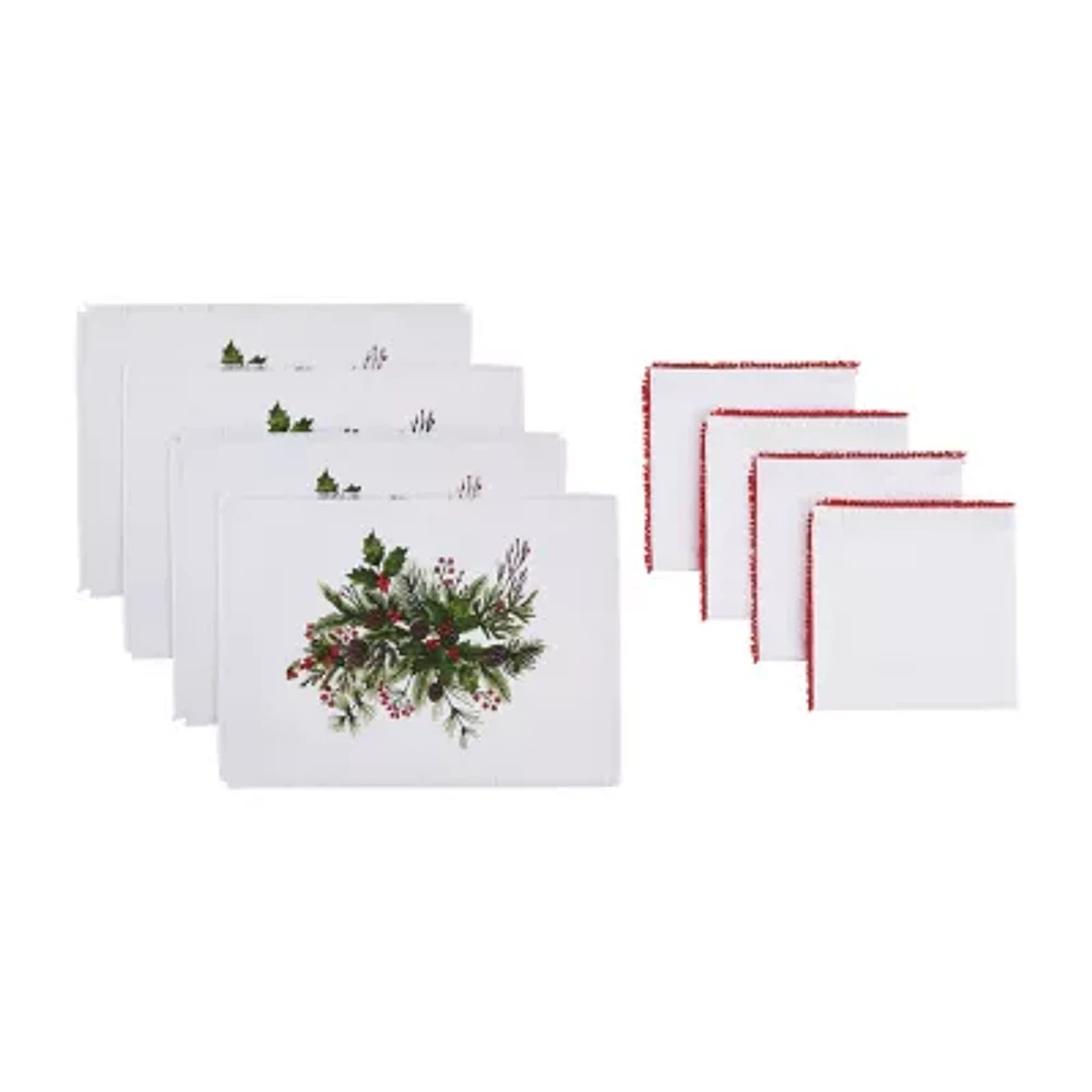 Avanti Pine & Ivy 8-pc. Placemat & Napkin Sets