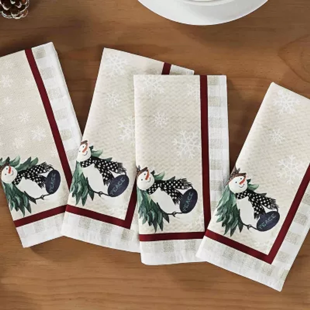 Avanti Country Snowman 4-pc. Napkins