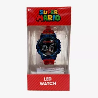 Nintendo Super Mario Boys Multicolor Strap Watch Gsm4283jc