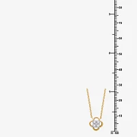 Womens 1/6 CT. T.W. Lab Grown White Diamond 10K Gold Pendant Necklace