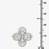 1 1/5 CT. T.W. Lab Grown White Diamond 10K Gold Flower Band