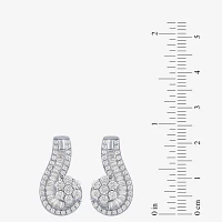 Diamond Blossom (G / Si2) 2 CT. T.W. Lab Grown White Diamond 10K White Gold Drop Earrings