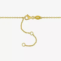 Womens Green Peridot 18K Gold Over Silver 16 1/2 Inch Beaded Necklace