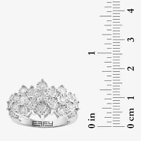 Effy  (G / Si1) Womens 1 CT. T.W. Lab Grown White Diamond Sterling Silver Cocktail Ring