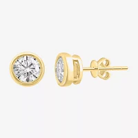 Effy  (G /Si1) 1 3/8 CT. T.W. Lab Grown White Diamond 14K Gold 28mm Round Stud Earrings