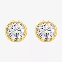 Effy  (G /Si1) 1 3/8 CT. T.W. Lab Grown White Diamond 14K Gold 28mm Round Stud Earrings