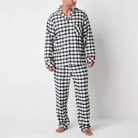 St. John's Bay Mens Big and Tall Long Sleeve 2-pc. Pant Pajama Set