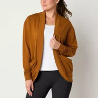 Xersion Womens Long Sleeve Open Front Cardigan