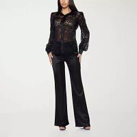 Premier Amour Lace Womens Wide Leg Pull-On Pants