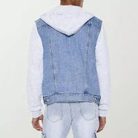 Forever 21 Mens Denim Hooded Jacket