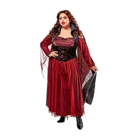 Womens Plus Sized Vampiress 2-pc. Costume