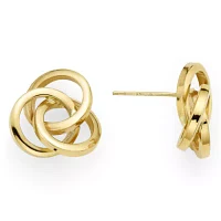 14K Yellow Gold Love Knot Earrings