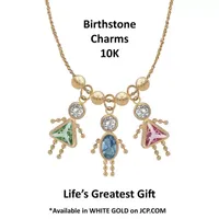 10K Gold August Birthstone Babies Girl Charm