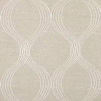 Max Blackout Prescott Grommet Top Embroidered 100% Single Curtain Panel