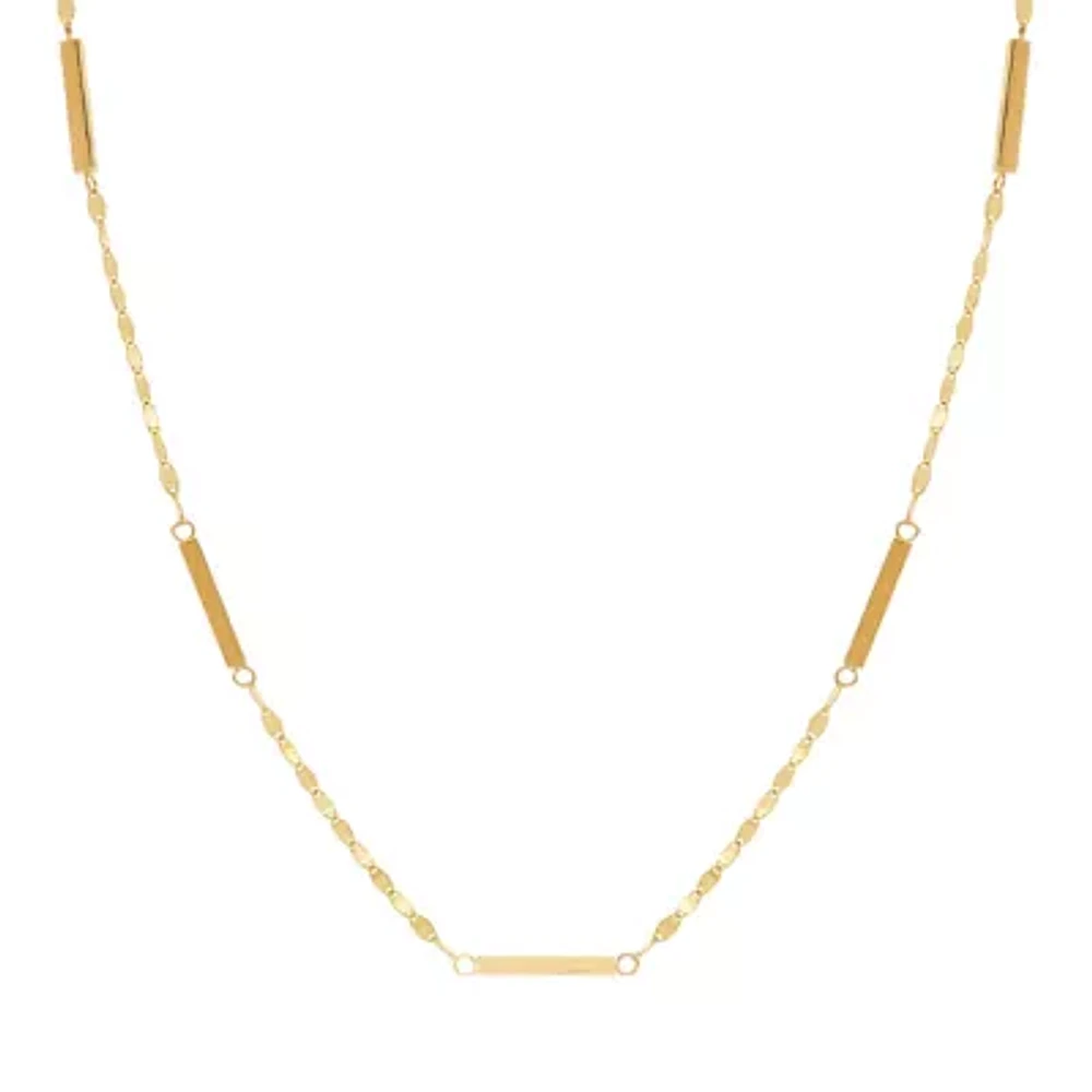 Womens Inch 14K Gold Link Necklace