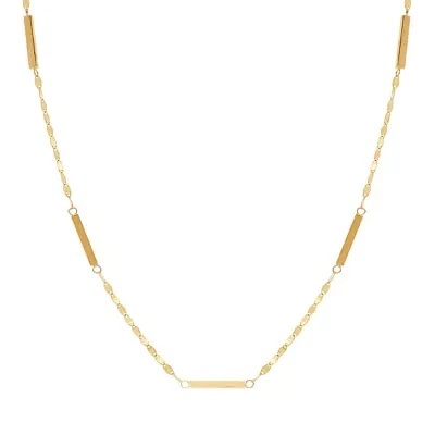 Womens 18 Inch 14K Gold Link Necklace