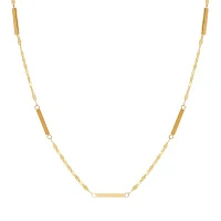 Womens Inch 14K Gold Link Necklace