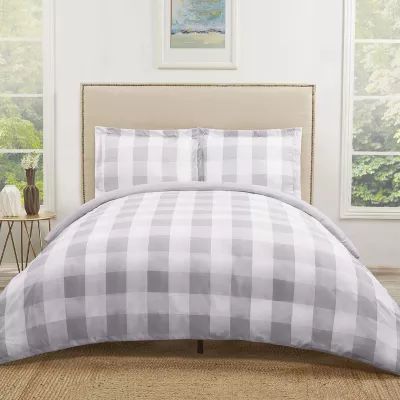 Truly Soft Everyday Buffalo Check Comforter Set Plaid Lightweight Reversible