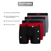 adidas Big Boys 4 Pack Boxer Briefs