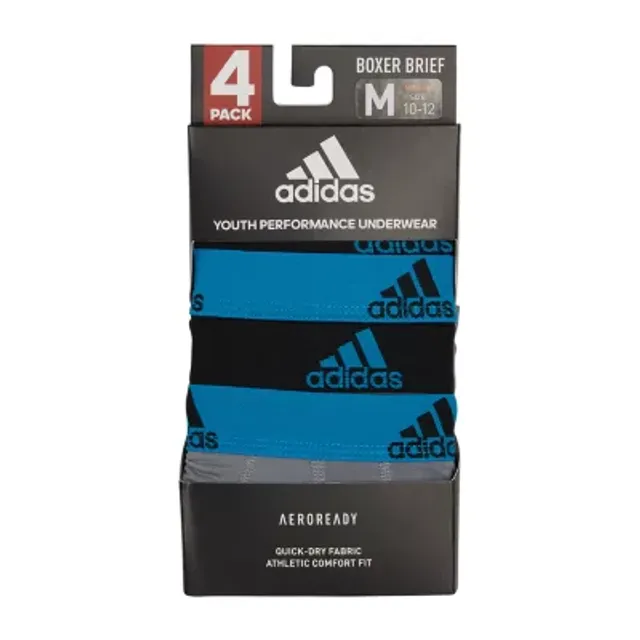 adidas Big Boys 4 Pack Boxer Briefs, Color: Black Grey - JCPenney