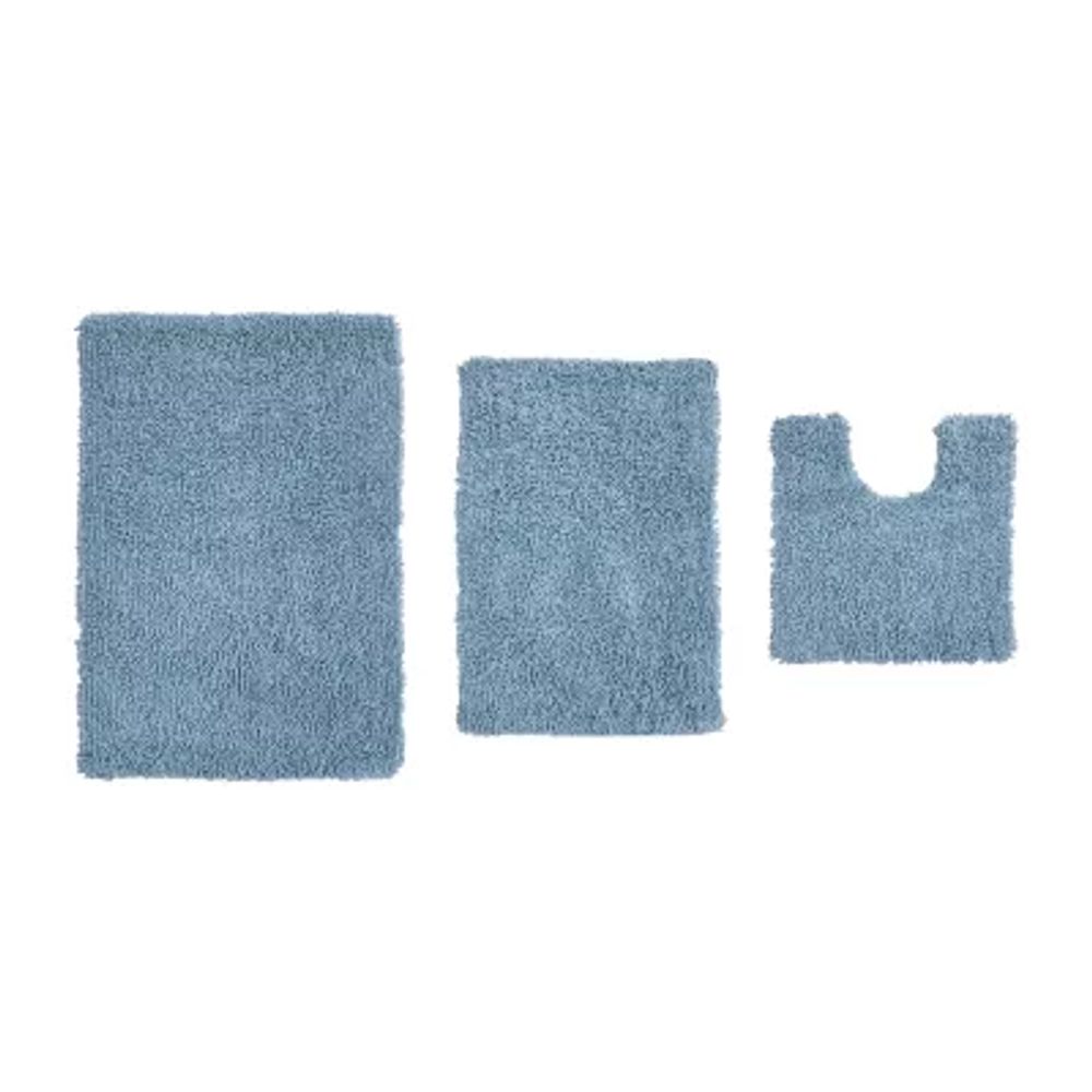 Allure Collection 100% Cotton Tufted Bath Rug, 5-Pcs Set with Contour, Linen