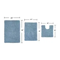 Home Weavers Inc Fantasia 3-pc. Quick Dry Bath Rug Set