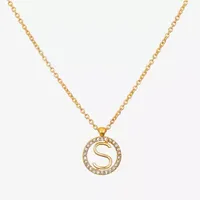 Bijoux Bar Delicates 16 Inch Link Round Pendant Necklace