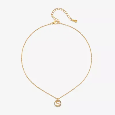 Bijoux Bar Delicates 16 Inch Link Round Pendant Necklace