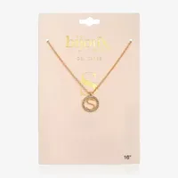 Bijoux Bar Delicates 16 Inch Link Round Pendant Necklace