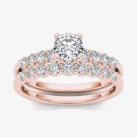 CT.T.W. Natural Diamond 14K Rose Gold Bridal Ring Set