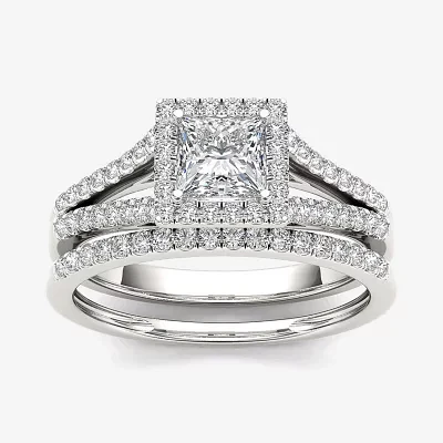 1 CT.T.W. Natural Diamond 10K Gold Bridal Ring Set