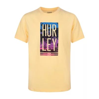 Hurley Boys Round Neck Short Sleeve Graphic T-Shirt