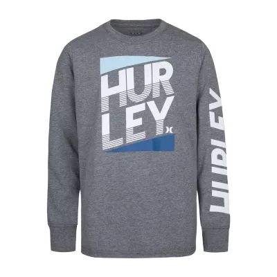 Hurley Big Boys Round Neck Long Sleeve Graphic T-Shirt