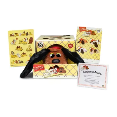 Retro Pound Puppies Classic - Reddish Brown W/ Black Spots (Long Fuzzy Ears)