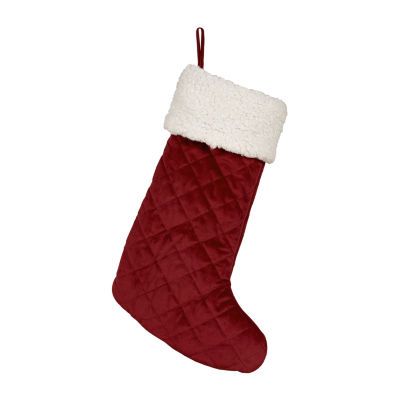 Queen Street Cozy Sherpa Quilted Christmas Stocking