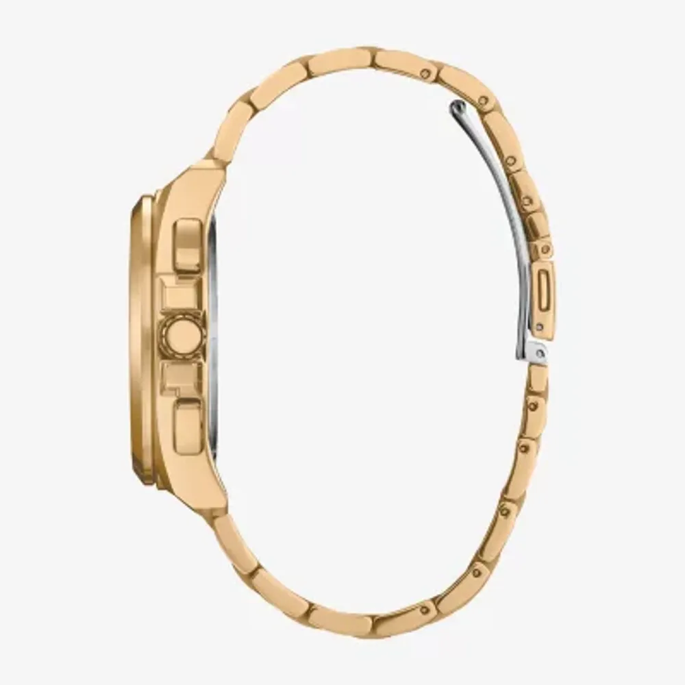 Citizen Sport Luxury Mens Gold Tone Stainless Steel Bracelet Watch Ca4512-50e