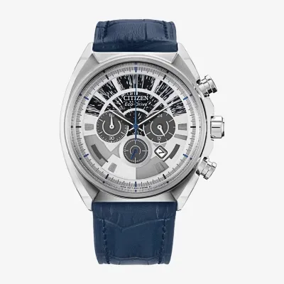 Citizen Millennium Falcon Star Wars Mens Chronograph Blue Leather Strap Watch Ca4281-00w