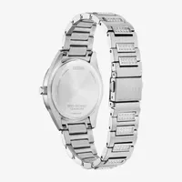 Citizen Crystal Womens Silver Tone Stainless Steel Bracelet Watch Em1020-57l