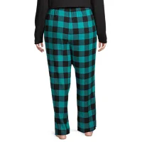 Sleep Chic Womens Plus Flannel Pajama Pants