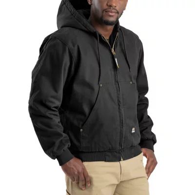 Berne Highland Washed Duck Mens Hooded Heavyweight Work Jacket