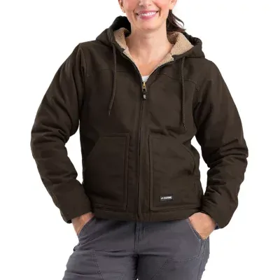 Berne Softstone Hooded Plus Tall Womens Midweight Work Jacket
