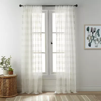 Stratford Park Alyona Sheer Rod Pocket Set of 2 Curtain Panel